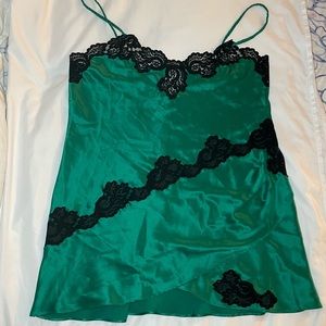 Victoria’s Secret Gold Label Emerald Green babydoll nightie